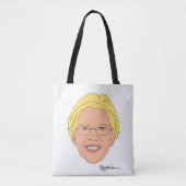 Elizabeth Warren met handtekening Tote Bag (Voorkant)