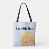 Elizabeth Warren met handtekening Tote Bag (Achterkant)