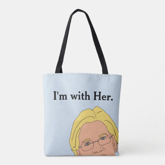 Elizabeth Warren met handtekening Tote Bag (Achterkant)