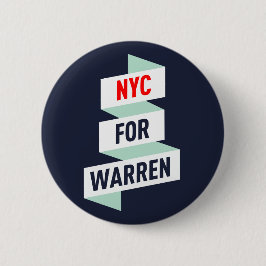 Elizabeth Warren - NYC voor Warren Ronde Button 5,7 Cm