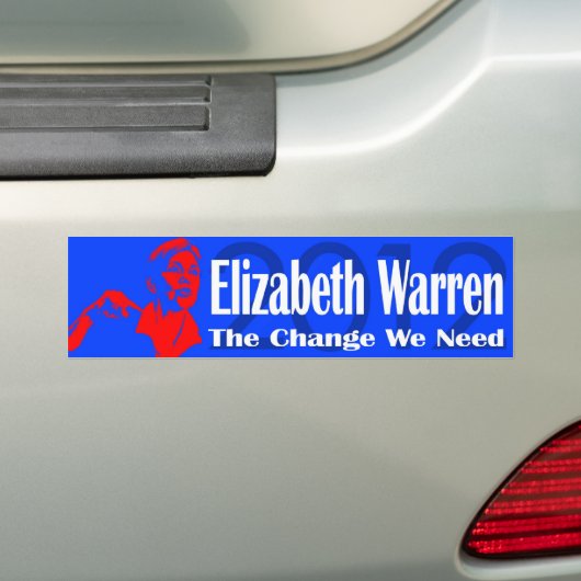 Elizabeth Warren over de verandering die we nodig  Bumpersticker (Op auto)