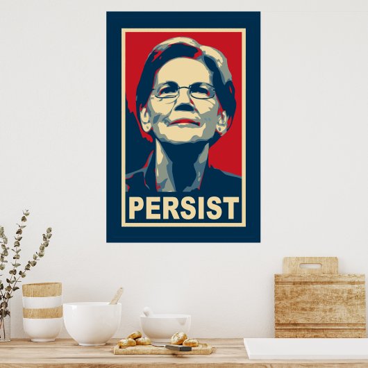 Elizabeth Warren Persist Poster (Keuken)