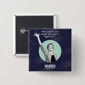 Elizabeth Warren Pin - Bestrijding ervan Vierkante Button 5,1 Cm (Voorkant /achterkant)
