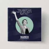 Elizabeth Warren Pin - Bestrijding ervan Vierkante Button 5,1 Cm (Voorkant)