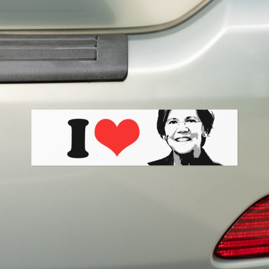 Elizabeth Warren -.png Bumpersticker (Op auto)