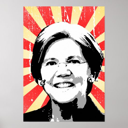 Elizabeth Warren Portrait Poster (Voorkant)
