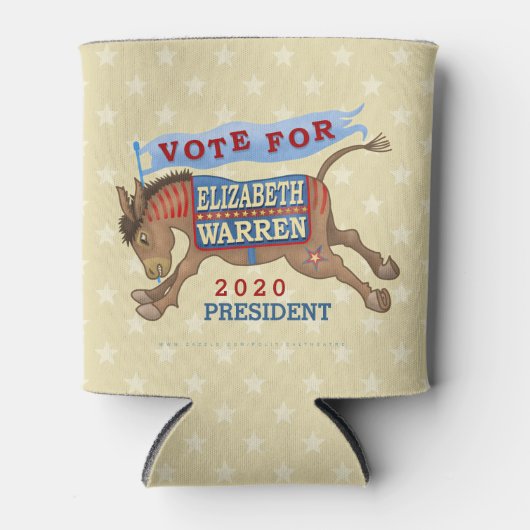 Elizabeth Warren President 2020 Democraat Donkey Blikjeskoeler (Voorkant)