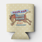 Elizabeth Warren President 2020 Democraat Donkey Blikjeskoeler (Achterkant)