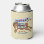 Elizabeth Warren President 2020 Democraat Donkey Blikjeskoeler (Blikje Achterkant)