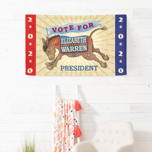 Elizabeth Warren President 2020 Democraat Donkey Spandoek (Insitu)