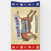 Elizabeth Warren President 2020 Democraat Donkey Spandoek (Verticaal)