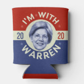 Elizabeth Warren President 2020 Democraat Pic Retr Blikjeskoeler (Achterkant)
