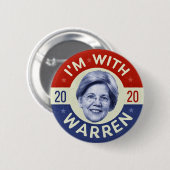 Elizabeth Warren President 2020 Democraat Pic Retr Ronde Button 5,7 Cm (Voorkant /achterkant)