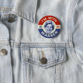 Elizabeth Warren President 2020 Democraat Pic Retr Ronde Button 5,7 Cm (In situ)