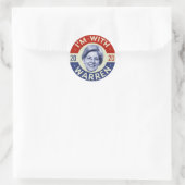 Elizabeth Warren President 2020 Democraat Pic Retr Ronde Sticker (Tas)