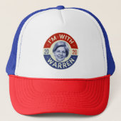 Elizabeth Warren President 2020 Democraat Pic Retr Trucker Pet (Voorkant)