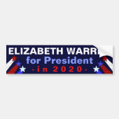 Elizabeth Warren President 2020 Verkiezingsdemocra Bumpersticker (Voorkant)