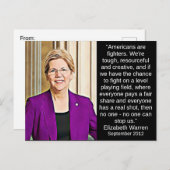 Elizabeth Warren Quote Politieke Nostalgie Briefkaart (Voorkant / Achterkant)