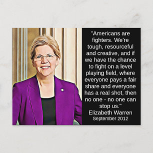 Elizabeth Warren Quote Politieke Nostalgie Briefkaart