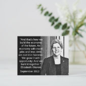 Elizabeth Warren Quote Politieke Nostalgie Briefkaart (Staand voorkant)