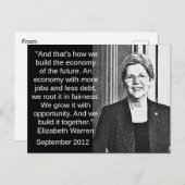 Elizabeth Warren Quote Politieke Nostalgie Briefkaart (Voorkant / Achterkant)