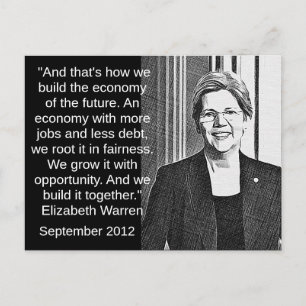 Elizabeth Warren Quote Politieke Nostalgie Briefkaart