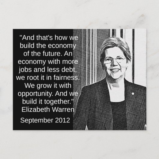 Elizabeth Warren Quote Politieke Nostalgie Briefkaart (Voorkant)