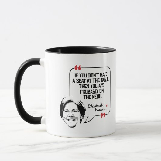 Elizabeth Warren Quote - Zetel aan tafel - Mok (Links)