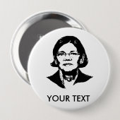 Elizabeth Warren - Ronde Button 4,0 Cm (Voorkant /achterkant)