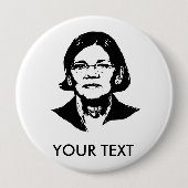 Elizabeth Warren - Ronde Button 4,0 Cm (Voorkant)