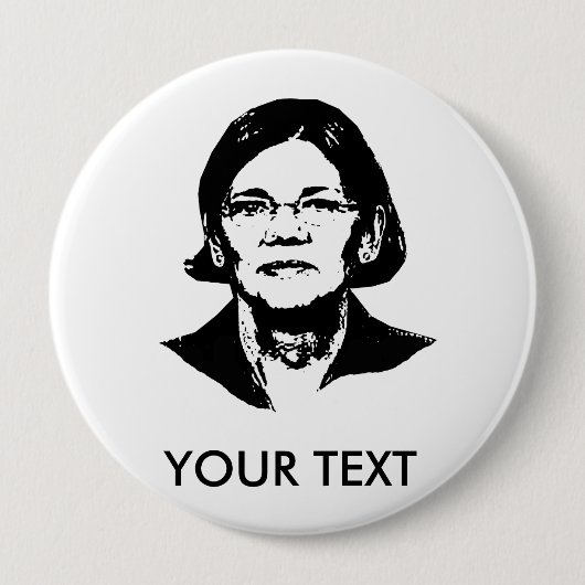 Elizabeth Warren - Ronde Button 4,0 Cm (Voorkant)