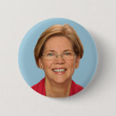 elizabeth warren ronde button 5,7 cm (Voorkant)