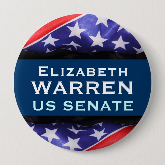Elizabeth WARREN US Senate Campaign Button (Voorkant)