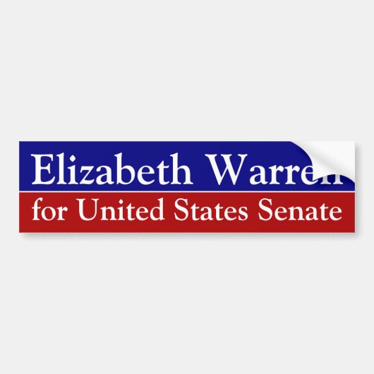 Elizabeth Warren voor de Bumpersticker van de Sena (Voorkant)