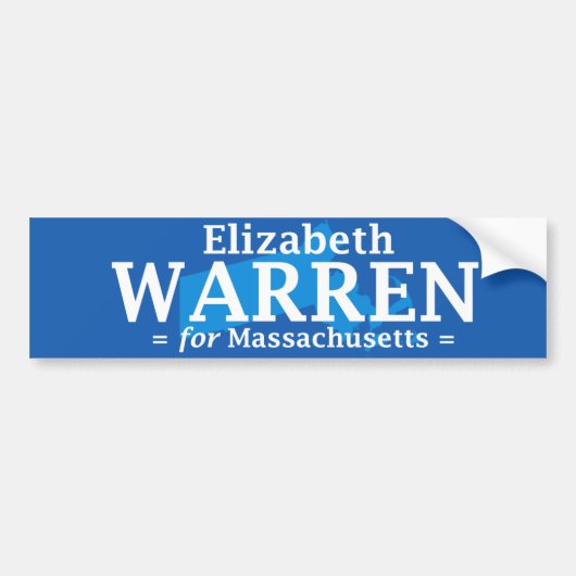 Elizabeth Warren voor Massachusetts bumper sticker (Voorkant)