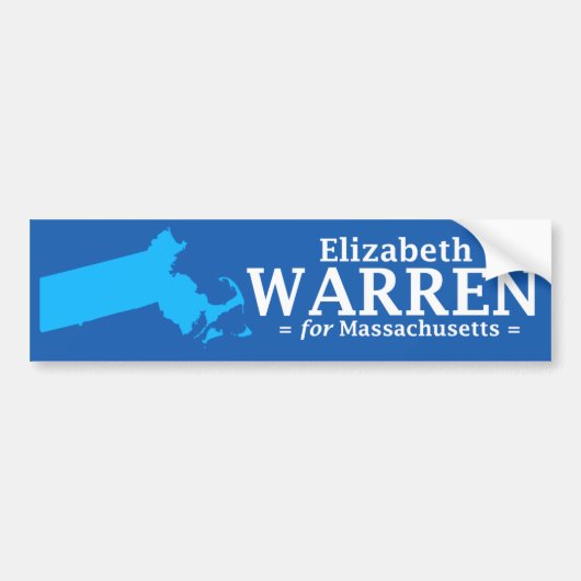 Elizabeth Warren voor Massachusetts Bumpersticker (Voorkant)