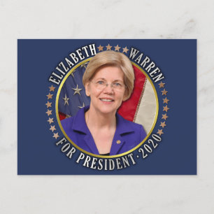 Elizabeth Warren voor President 2020 Democrat Foto Briefkaart