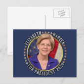 Elizabeth Warren voor President 2020 Democrat Foto Briefkaart (Voorkant / Achterkant)