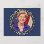 Elizabeth Warren voor President 2020 Democrat Foto Briefkaart (Voorkant)