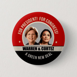 Elizabeth Warren voor President 2020 Ronde Button 5,7 Cm