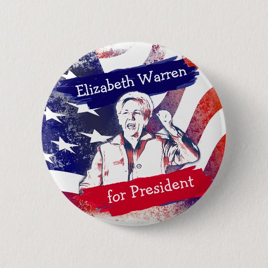 Elizabeth Warren voor President 2020 Ronde Button 5,7 Cm (Voorkant)