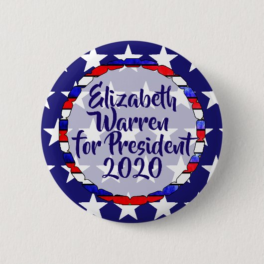 Elizabeth Warren voor President 2020 Ronde Button 5,7 Cm (Voorkant)