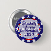 Elizabeth Warren voor President 2020 Ronde Button 5,7 Cm (Voorkant /achterkant)