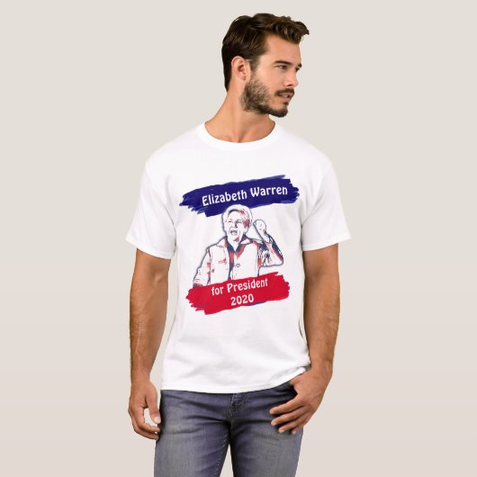 Elizabeth Warren voor President 2020 T-shirt (Voorkant volledig)