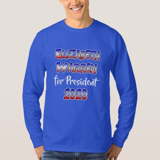 Elizabeth Warren voor President 2020 T-shirt (Voorkant)