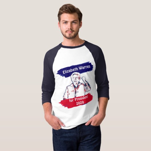 Elizabeth Warren voor President 2020 T-shirt (Voorkant volledig)