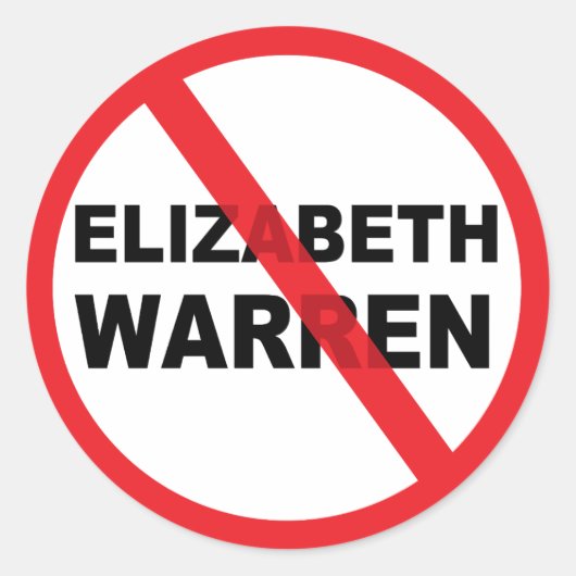 Elizabeth Warren Voor President Anti populair Ronde Sticker (Voorkant)