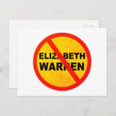 Elizabeth Warren voor President Briefkaart (Voorkant / Achterkant)