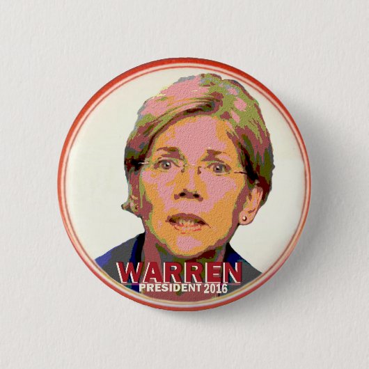Elizabeth Warren voor President in 2016 Ronde Button 5,7 Cm (Voorkant)