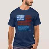 Elizabeth Warren voor president met aanpasbaar T-shirt (Voorkant)